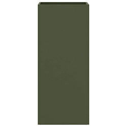 Acheter vidaXL Jardinière vert olive 32x29x75 cm acier