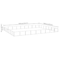 Acheter vidaXL Chenil Argenté 63 m² Acier