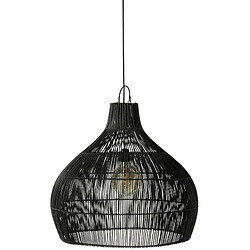 Paris Prix Abat-Jour Poire en Rotin Lyna 80cm Noir