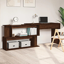 vidaXL Bureau d'angle Chêne marron 200x50x76 cm Bois d'ingénierie