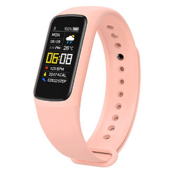 INF Bracelet d'activité avec moniteur de pouls, d'oxygène sanguin et podomètre Pink