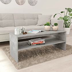 Maison Chic Table basse,Table Console Table d'appoint, Table pour salon Gris cement 100 x 40 x 40 cm Aggloméré -MN66144