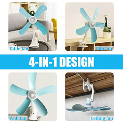 Acheter Universal Ventilateur électrique multifonction 7/8 W 3 pouces 14/5 feuilles mural silencieux clips ventilateur support pliable ventilateur