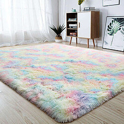 Universal Gradient couleur peluche tapis souple zone épaisse tapis absorbant l'eau tapis de sol antidérapant chambre salon décoration de la maison | Tapis(Coloré)