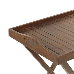 Beliani Table de jardin en bois d'acacia foncé AMANTEA pas cher