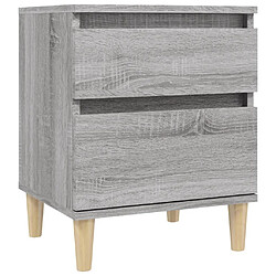 Maison Chic Table de chevet, Table de Nuit pour chambre salon Sonoma gris 40x35x50 cm