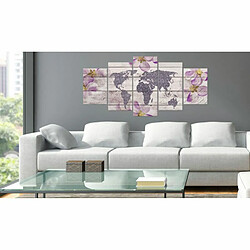 Paris Prix Tableau Imprimé Romantic World Map 100 x 200 cm