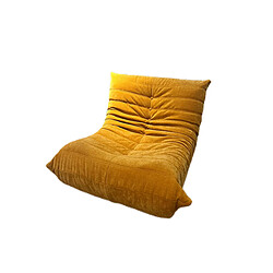 SoftEva Canapé pour une personne - Jaune - sans assemblage, double mousse, Design ergonomique, toucher doux