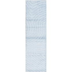 Vidal Tapis de couloir en laine 300x84 bleu Darya