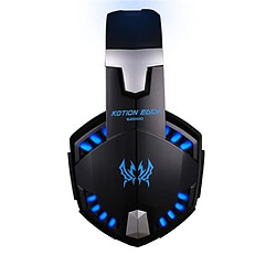 KOTION EACH G2000 stéréo Salut Fi Gaming Casques avec microphone Lumières Game Music Casque pour PC Gamer Bleu