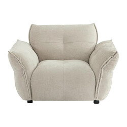 Vente-Unique Fauteuil en tissu chiné beige NAPIZO