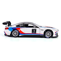 Universal Nouveauté 1: 24 M6 GT3 Le Mans Racing Freeroll Highlight Sports Racing Model Jouet Moulé sous pression Alliage métallique Miniature Garçon Cadeau | Voiture jouet moulée sous pression (Blanc)