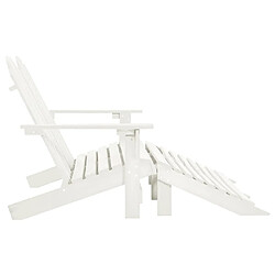 Avis Maison Chic Chaise de jardin 2 places - Fauteuil d'extérieur Adirondack et repose-pied Sapin Blanc -MN33198