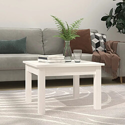 vidaXL Table basse Blanc 45x45x30 cm Bois massif de pin