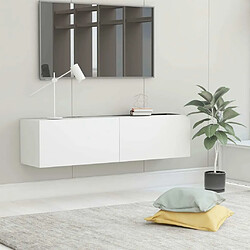 Maison Chic Meuble TV scandinave - Banc TV pour salon Blanc 120x30x30 cm Aggloméré -MN71479