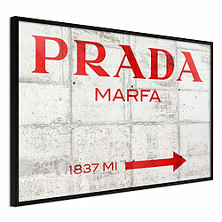 Paris Prix Affiche Murale Encadrée Prada Red 30 x 20 cm Noir