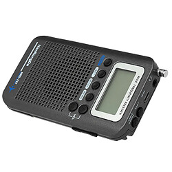 Universal Hanrongda HRD 737 Radio-avion portable avec récepteur FM/AM/SW/CB/AIR/VHF Radio World Band et réveil LCD