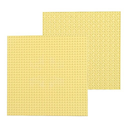 Wewoo 32 * 32 petites particules bricolage bloc de construction plaque inférieure 25,5 * 25,5 cm de mur accessoires jouets pour enfants couleur crème