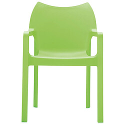 Alterego Chaise design de terrasse 'VIVA' verte en matière plastique