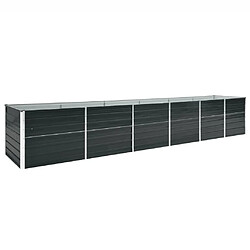 vidaXL Lit surélevé de jardin Acier galvanisé 480x80x77 cm Anthracite