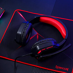 Avis Casque Gamer Redragon THEMIS (H220) avec micro intégré, réglage volume, mute micro et retroéclairage rouge