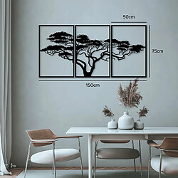 DEKORY Décoration murale Baobab Arbre Africain en métal - 150x75 cm