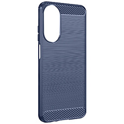 Avizar Coque pour Honor 90 Smart Flexible Effet Carbone et Brossé Bleu Carbone