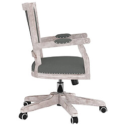 Avis Helloshop26 Chaise fauteuil siège pivotante de bureau informatique étude foncé tissu gris 02_0024127