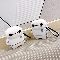 GUPBOO Airpods Coque Housse Étui Protecteur Compatible pour AirPods 3-Version Q mignon gros dessin animé en silicone blanc