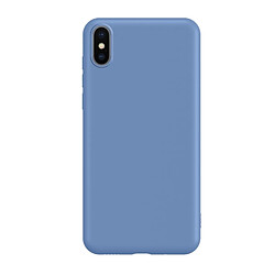 Wewoo Coque Souple Ultra-mince liquide tout en silicone cas de téléphone portable tout matériel respectueux de l'environnement peut être lavé cas de pour iPhone X / XS bleu