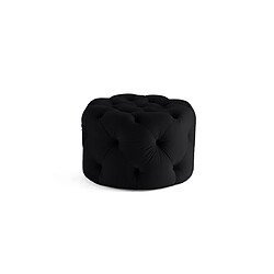 Lisa Design Gallata - pouf Chesterfield rond - en velours Gallata - pouf Chesterfield rond - en velours - Noir