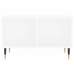 Avis vidaXL Table basse Blanc 60x50x36,5 cm Bois d'ingénierie