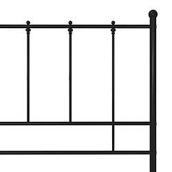 Acheter vidaXL Cadre de lit sans matelas noir métal 120x200 cm