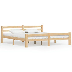 Maison Chic Lit adulte - Lit simple Cadre de lit,Structure du lit Contemporain Bois de pin massif 180x200 cm -MN42903