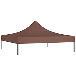 vidaXL Toit de tente de réception 2x2 m Marron 270 g/m²