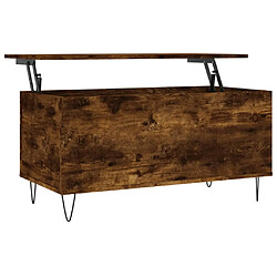 vidaXL Table basse Chêne fumé 90x44,5x45 cm Bois d'ingénierie