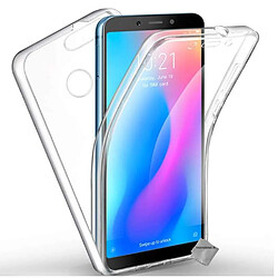 Htdmobiles Coque silicone gel fine 360 integrale pour Xiaomi Redmi 6 + film ecran - TRANSPARENT