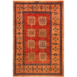 Vidal Tapis de laine 160x104 rouge Kashkuli