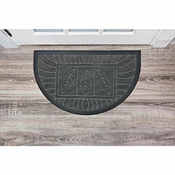 Avis Paris Prix Tapis d'Entrée Demi-Lune Feuilles 45x75cm Gris