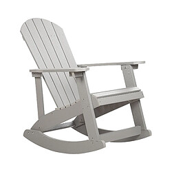 Beliani Chaise de jardin ADIRONDACK Bois d'ingénierie Gris clair