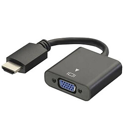 Câble HDMI mâle vers VGA femelle vidéo adaptateur convertisseur (Noir,1080p) - Visiodirect -