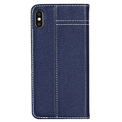 Avis Wewoo Housse Coque Pour iPhone XR GEBEI Etui de protection en cuir à rabat horizontal avec support et fentes cartes bleu