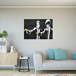 Avis EPIKASA Impression sur Toile Banksy Pulp Fiction, Noir, Polyester, 100x3x70 cm