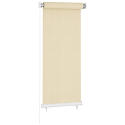 vidaXL Store roulant d'extérieur Crème 60x140 cm PEHD