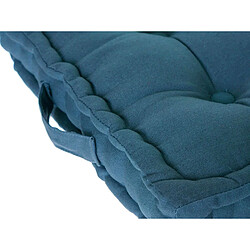 Avis Atmosphera, Createur D'Interieur Coussin de sol 40x40 cm - Bleu canard - Atmosphera