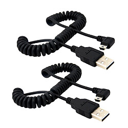 2x USB Câble Mâle à Ressort Adaptateur Accessoires MP3 Appareil photo Numerique Disque Dur