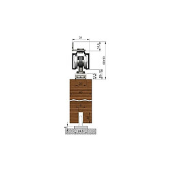 Acheter HELM 53 Set Ferrures pour portes coulissantes en bois 53 - sans rail