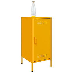 Avis vidaXL Buffets 2 pcs jaune moutarde 36x39x79 cm acier