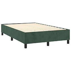 Acheter Maison Chic Lit Adulte - Lit simple Lit à sommier tapissier et matelas moelleux - Meuble de Chambre - Vert foncé 120x200cm Velours -MN96628