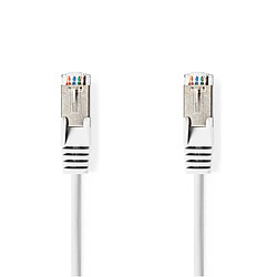 NEDIS Câble Réseau CAT6a SF/UTP RJ45 Mâle RJ45 Mâle 7,5 m Blanc